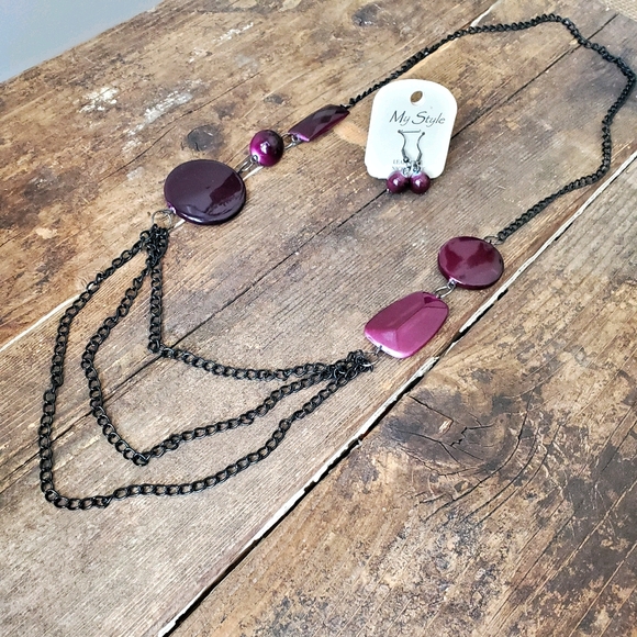 💜Vivacious Deep Violet Jewelry Set💜 - Picture 5 of 9